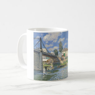Bridge at Villeneu by Sisley Impressionist Paint Coffee Mug