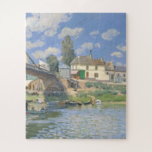 Bridge at Villeneu by Sisley Impressionist Paint Jigsaw Puzzle