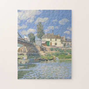 Bridge at Villeneu by Sisley Impressionist Paint Jigsaw Puzzle