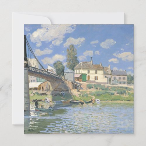 Bridge at Villeneu by Sisley Impressionist Paint Thank You Card