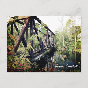 Bridge at Yantic Falls Norwich, Connecticut Postcard