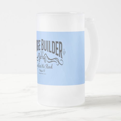 Bridge Builder Frosted Glass Beer Mug