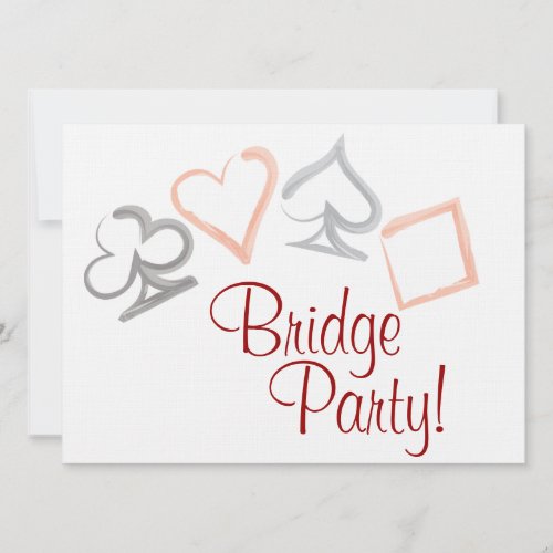 Bridge Card Party Invitation