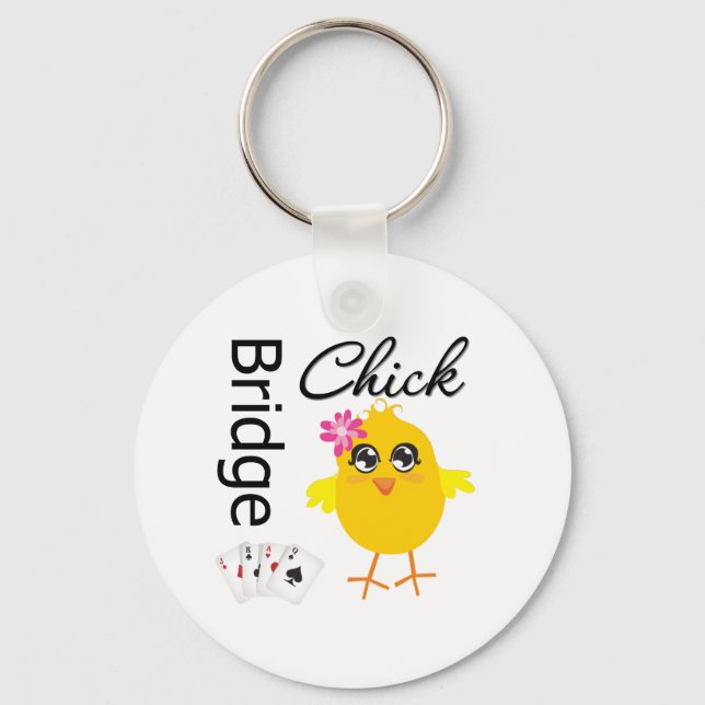 Bridge Chick Keychain (Front)
