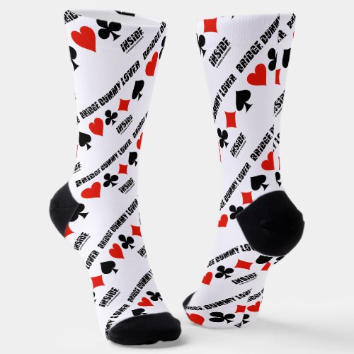 Bridge Dummy Lover Inside Four Card Suits Humor Socks