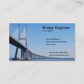 Bridge Engineer Business Card by luissantos84 at Zazzle