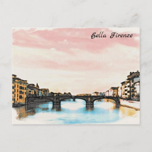 ** Bridge Firenze AP12 Florence Italy Italian Postcard