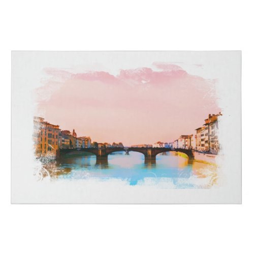  Bridge Firenze Florence Italy AP12 Italian Canv Faux Canvas Print