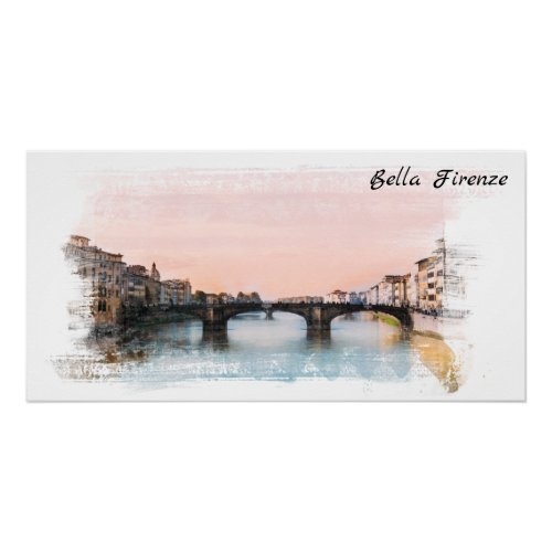  Bridge Firenze Florence Italy AP12 Italian  Poster