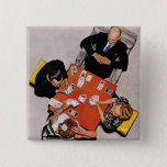 Bridge Game By Norman Rockwell Button at Zazzle