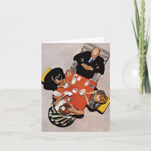 Bridge Game by Norman Rockwell