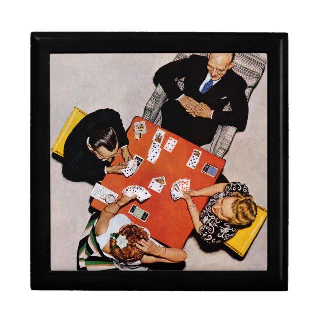 Bridge Game by Norman Rockwell Gift Box (Front)