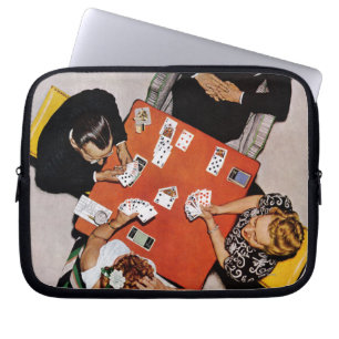 Bridge Game by Norman Rockwell Laptop Sleeve