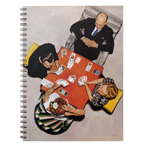 Bridge Game by Norman Rockwell Notebook