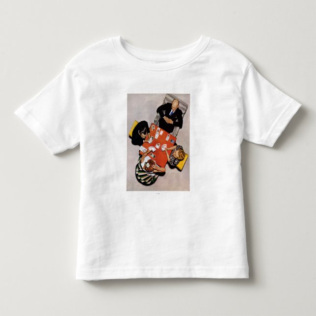Bridge Game by Norman Rockwell Toddler T-shirt (Front)