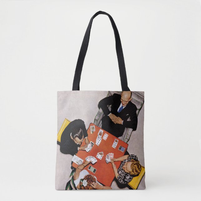Bridge Game by Norman Rockwell Tote Bag (Front)