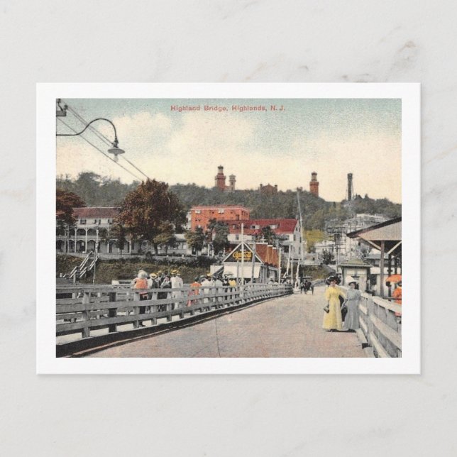 Bridge, Highland, New Jersey, Vintage Postcard (Front)