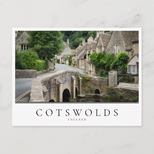 Bridge in Castle Combe in the Cotswolds England Postcard