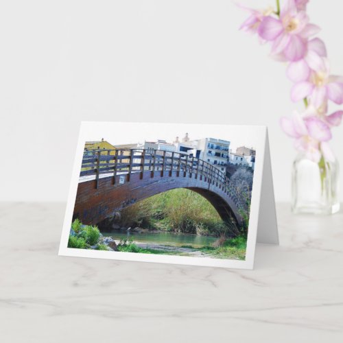 Bridge in Riba_roja de Tria Spanish Town Card