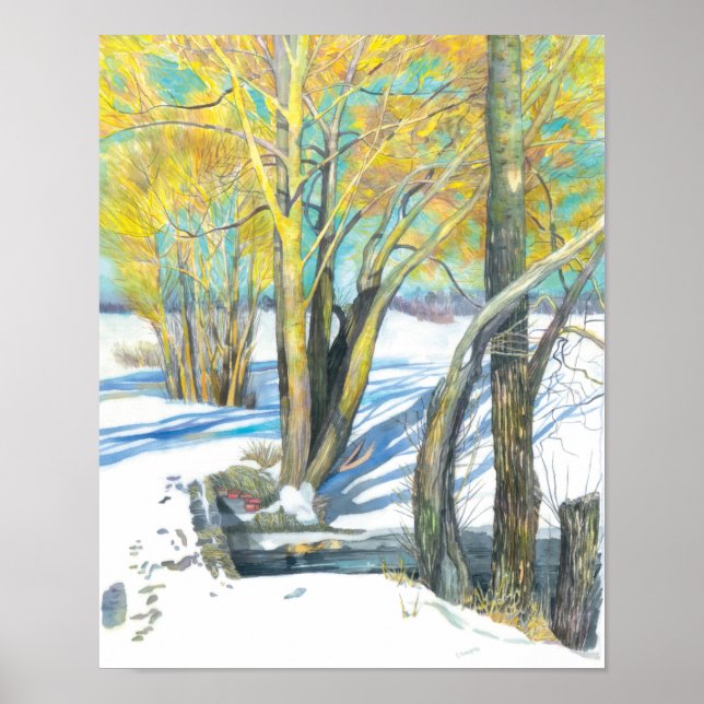bridge in the winter poster (Front)