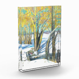 bridge in the winter Watercolor Acrylic Award