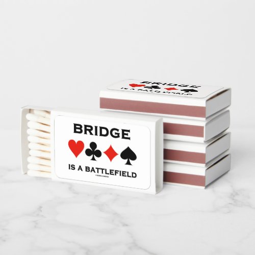 Bridge Is A Battlefield Four Card Suits Matchboxes