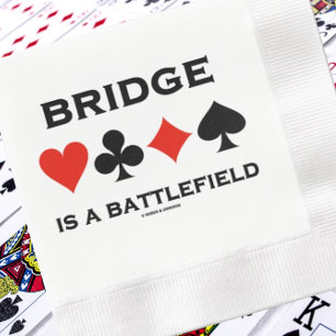 Bridge Is A Battlefield Four Card Suits Paper Dinner Napkins