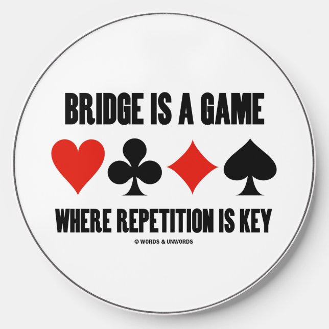 Bridge Is A Game Where Repetition Is Key Wireless Charger (Front)