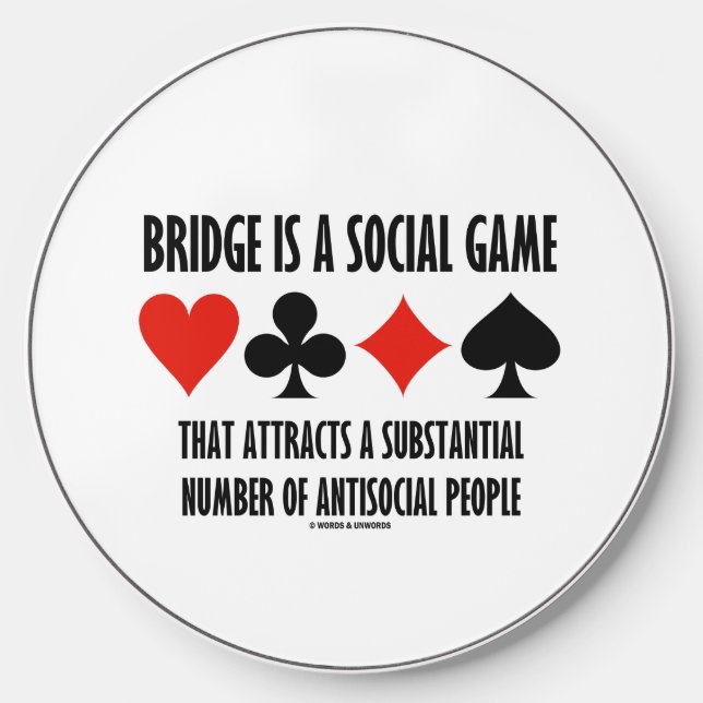 Bridge Is A Social Game Attracts Antisocial People Wireless Charger (Front)