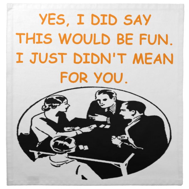 bridge joke napkin (Front)