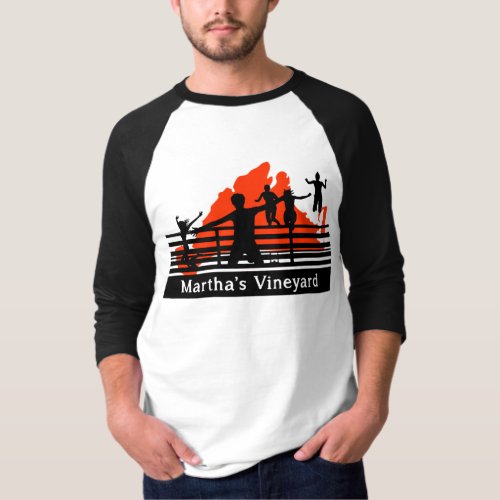 Bridge Jump _ Woohoo _ Marthas Vineyard Raglan T T_Shirt