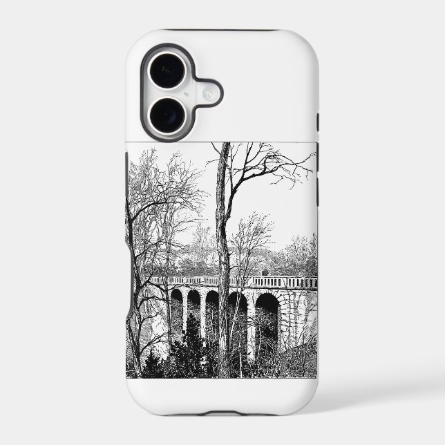 bridge landscape forest iphone case (Back)