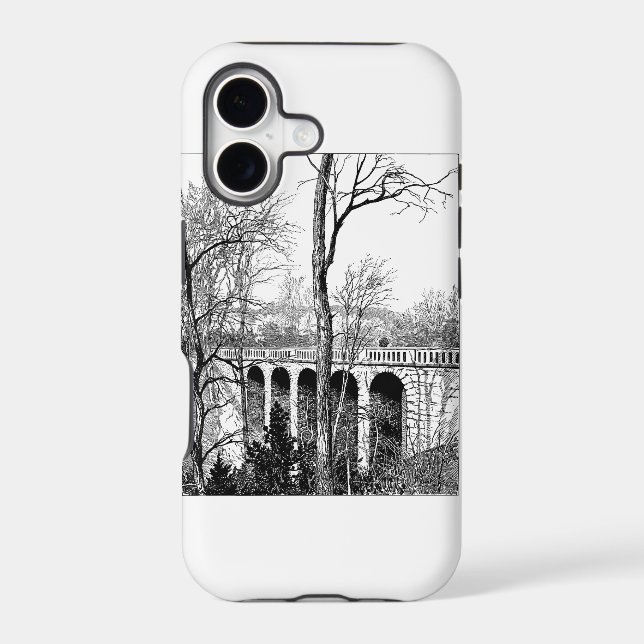 bridge landscape forest iphone case (Back)