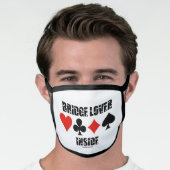 Bridge Lover Inside Four Card Suits Face Mask (Worn Him)