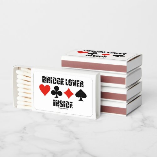 Bridge Lover Inside Four Card Suits Matchboxes