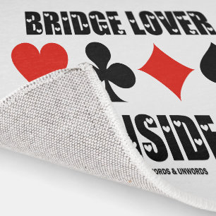 Bridge Lover Inside Four Card Suits Rug