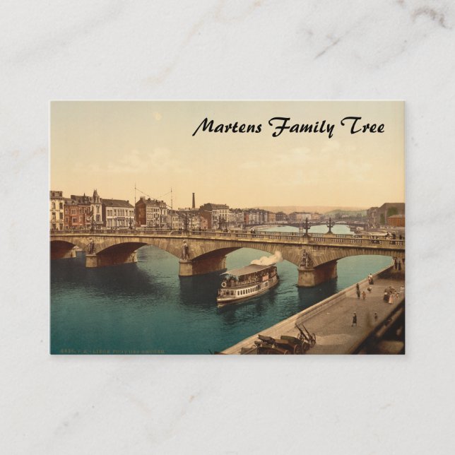 Bridge of Arches, Liège, Belgium Business Card (Front)