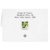 Bridge Of Flowers Shelburne Falls MA Blank Card (Back Horizontal)