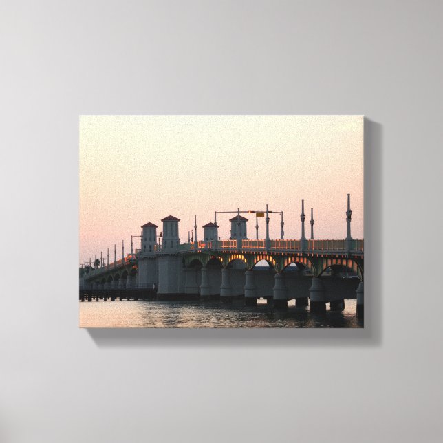 Bridge of Lions at St. Augustine, Florida Canvas Print (Front)