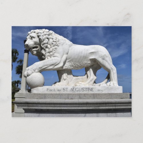 Bridge of Lions Sculpture Postcard