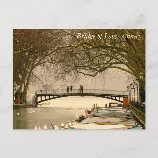 Bridge of Love, Annecy, France Postcard (Front)