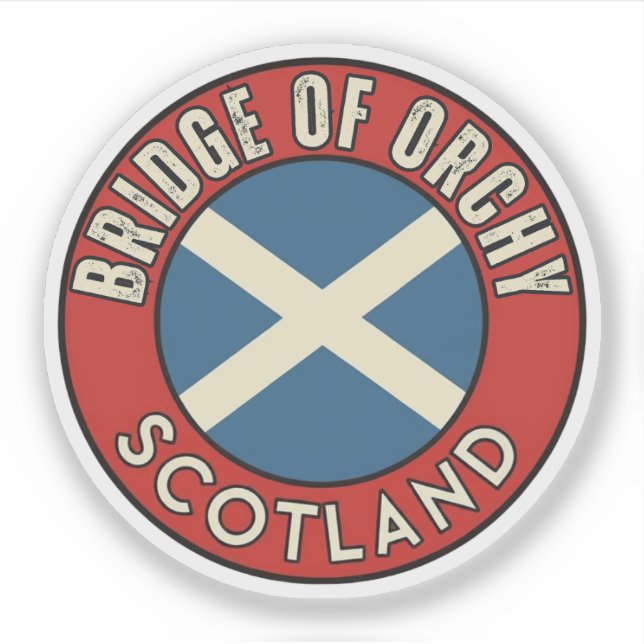 Bridge of Orchy, Scotland Sticker (Front)