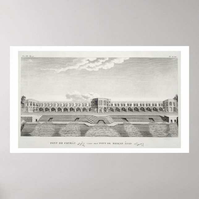 Bridge of Shiraz, Isfahan, from 'Voyages du Chevel Poster (Front)