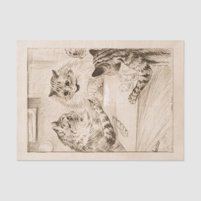 Bridge of Sighs by Louis Wain Tissue Paper (Front)