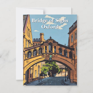 Bridge of Sighs in Oxford Poster Paint Postcard