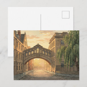 Bridge of Sighs in Oxford University Postcard
