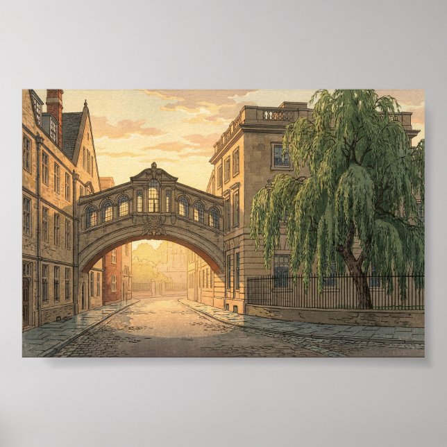 Bridge of Sighs in Oxford University Poster (Front)
