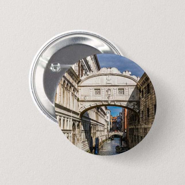 Bridge of Sighs, Venezia, Italy Button (Front & Back)