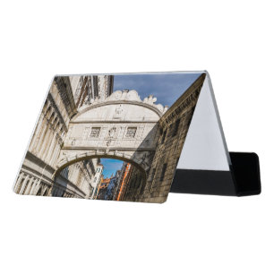 Bridge of Sighs, Venezia, Italy Desk Business Card Holder