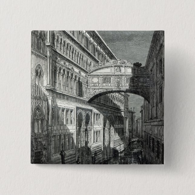 Bridge of Sighs, Venice Pinback Button (Front)